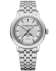 Millesime Automatic Moon Phase Silver Dial Bracelet Watch, 39.5mm 2945-ST-65001