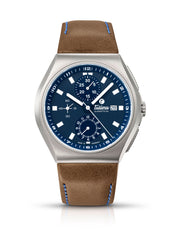 Tutima M2 Coastline Chronograph Titanium Automatic Sapphire Blue Dial Watch 6430-03
