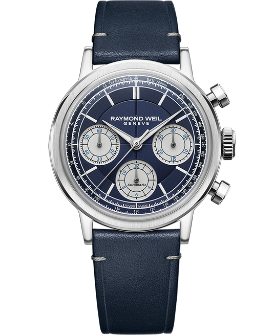 Millesime Automatic Chronograph Midnight Blue Dial Watch, 39.5 mm 7765-STC-50651