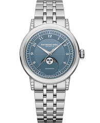 Millesime Automatic Moon Phase Denim Blue Dial Bracelet Watch, 35mm 2145-STS-05511