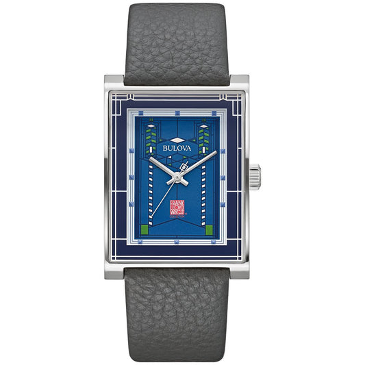 Bulova Stainless Steel Frank Lloyd Wright Mens Watch Watch 96A287