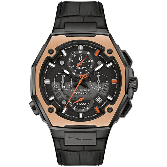 Bulova Stainless Steel and 18 Karat Rose Gold Marc Anthony Mens Watch Watch 98B402
