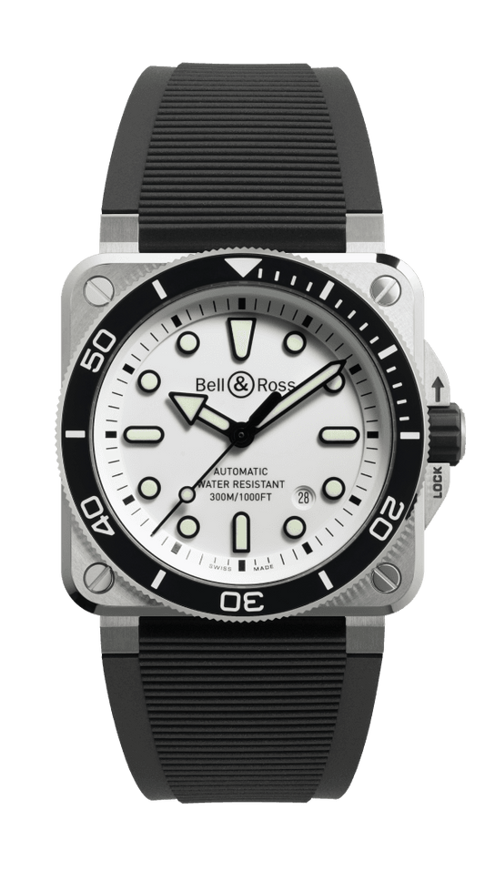 BR-03 Diver White Steel 42 mm Watch BR03A-D-WH-ST/SRB