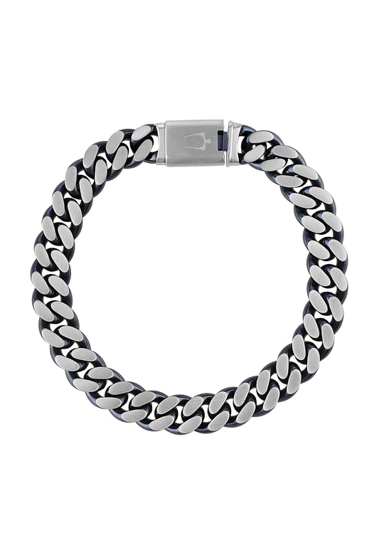 Bulova Stainless Steel Classic Jewelry Mens Bracelet BVB1015-SLSTNA