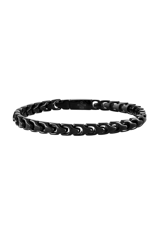 Bulova Stainless Steel Classic Jewelry Mens Bracelet BVB1081-BKSTNA75