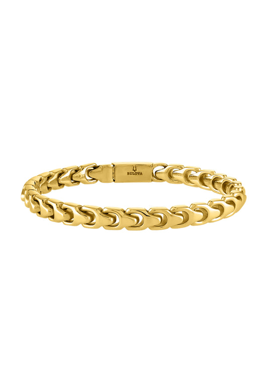Bulova Stainless Steel Classic Jewelry Mens Bracelet BVB1081-GSTNA75
