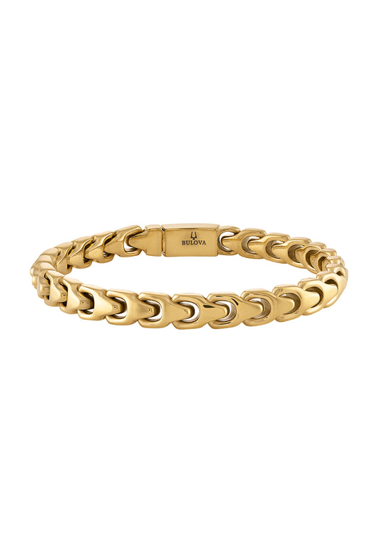 Bulova Stainless Steel Classic Jewelry Mens Bracelet BVB1082-GSTNA75