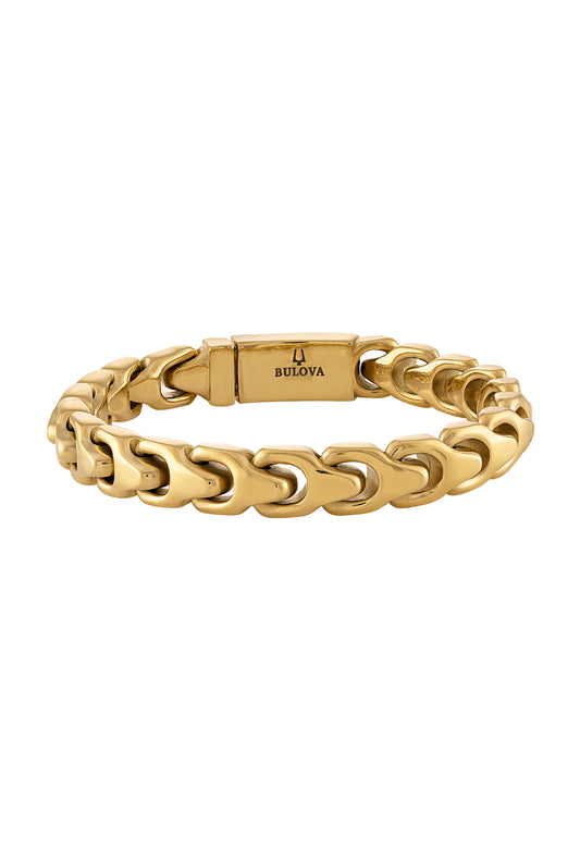 Bulova Stainless Steel Classic Jewelry Mens Bracelet BVB1083-GSTNA85