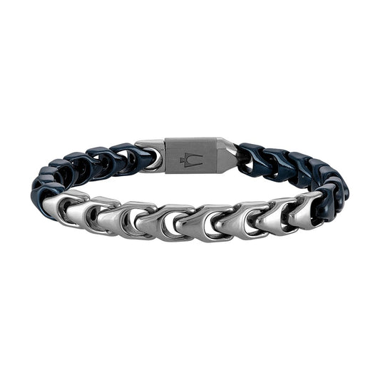 Bulova Stainless Steel Classic Jewelry Mens Bracelet BVB1091-BLSTNA