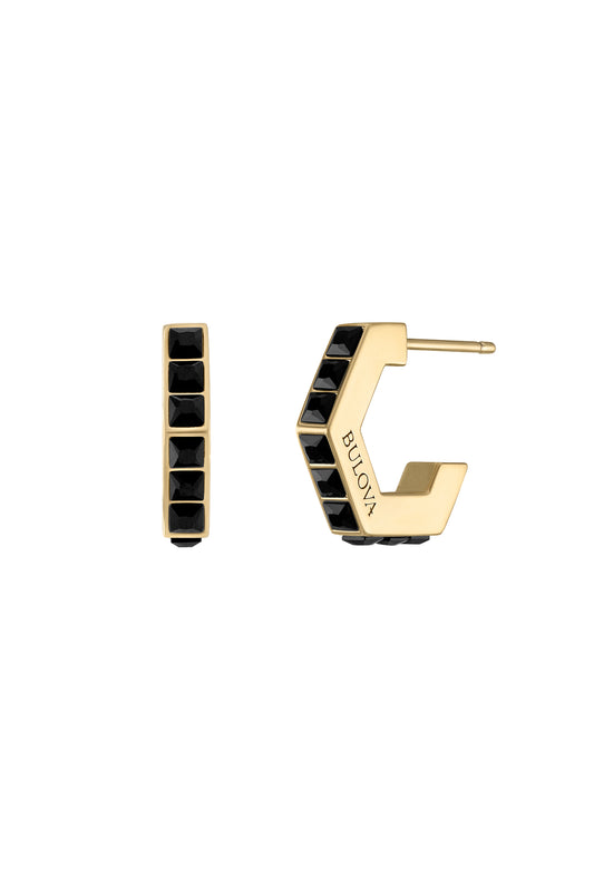 Bulova Stainless Steel Luxury Jewelry Mens EARRING BVE1015-GSTBSP