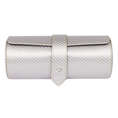 Carbon Three Watch Roll - Silver