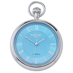 Mechanical Open Face Pocket Watch - Ice Blue PW17