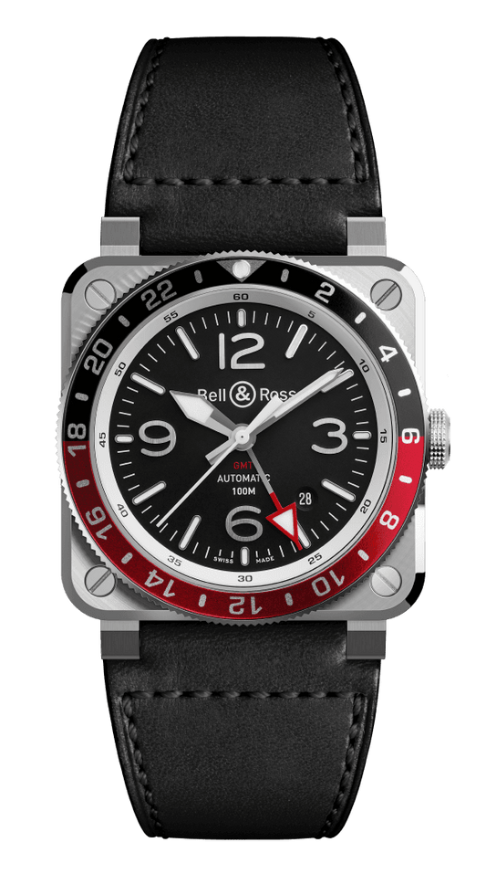 BR-03 GMT Black 42 MM Watch BR0393-BL-ST/SCA