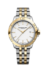 Tango Men's Quartz White Dial Two-Tone Bracelet Watch, 41mm 8160-STP-30041