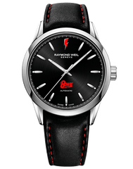 Freelancer Men's Limited Edition David Bowie Automatic Black Dial Leather Strap Watch, 42MM 2731-STC-BOW01