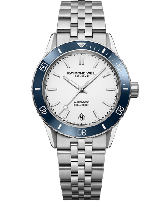 Freelancer Diver White Dial Bracelet Watch, 36mm 2755-ST3-30001