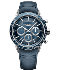 Freelancer Men's Automatic Chronograph Blue Leather Watch, 43.5mm 7741-SC3-50021