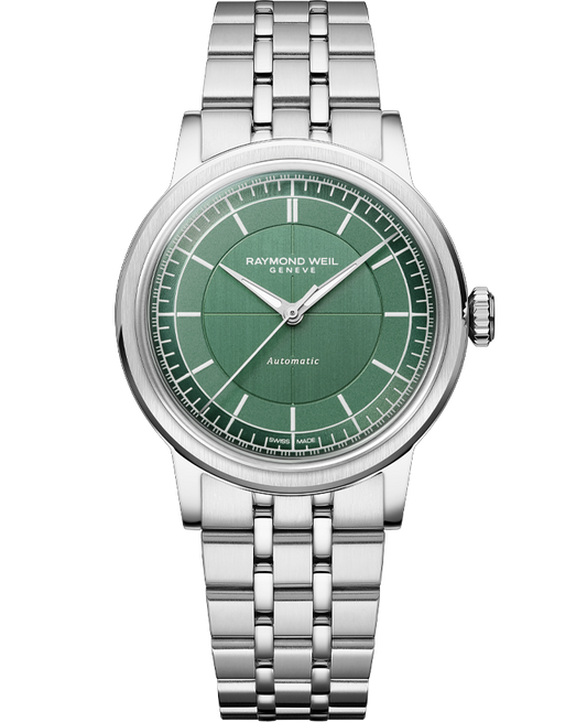Millesime Automatic Central Seconds Sage Green Dial Watch, 35 mm 2125-ST-52011