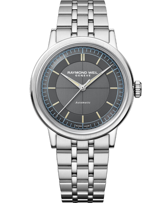 Millesime Automatic Central Seconds Anthracite Sector Dial Watch, 39 mm 2925-ST-60011