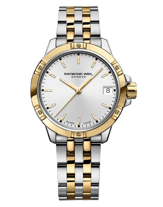 Tango Ladies Quartz White Dial Two-Tone Bracelet Watch, 30mm 5960-STP-30041