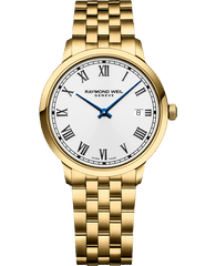 Toccata Men's Quartz Gold PVD White Dial Bracelet Watch, 39mm 5485-P-00359