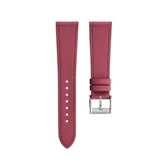 Wine Red Rubberised Leather (Smooth) Slim Strap
