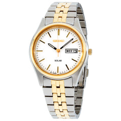 Seiko Solar White Dial Men's Watch SNE032