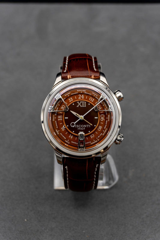 Visconti Watch Opera GMT Automatic 43.5mm Brown KW23-12