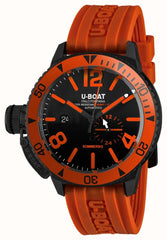 Uboat Sommerso 46mm special edition orange and balck on strap 9543
