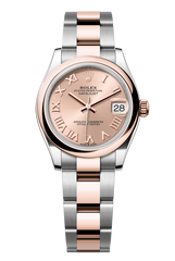 Oyster Perpetual Datejust 31 in Oystersteel and Everose gold features a rosé-colour dial and an Oyster bracelet 278241-Rose Gold 1