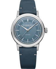 Millesime Automatic Central Seconds Diamonds Leather Strap Watch, 35mm 2125-SCS-50011