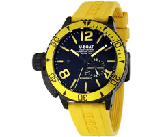 Uboat Sommerso 46mm special edition yellow and black on strap 9668