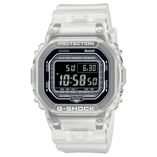 G-Shock DWB5600G-7 Digital Toughness Bluetooth Translucent White