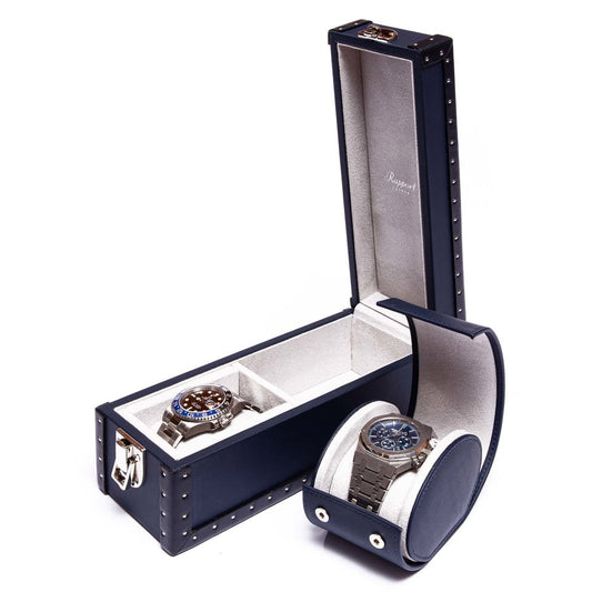 Kensington Two Watch Box - Blue L320