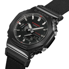 G-Shock GM2100CB-1A Metal Clad Black Casioak Red Accents