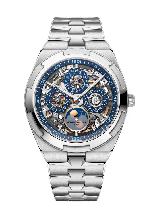 Overseas perpetual calendar ultra-thin skeleton 4300V/220G-B946 41.5 mm White Gold