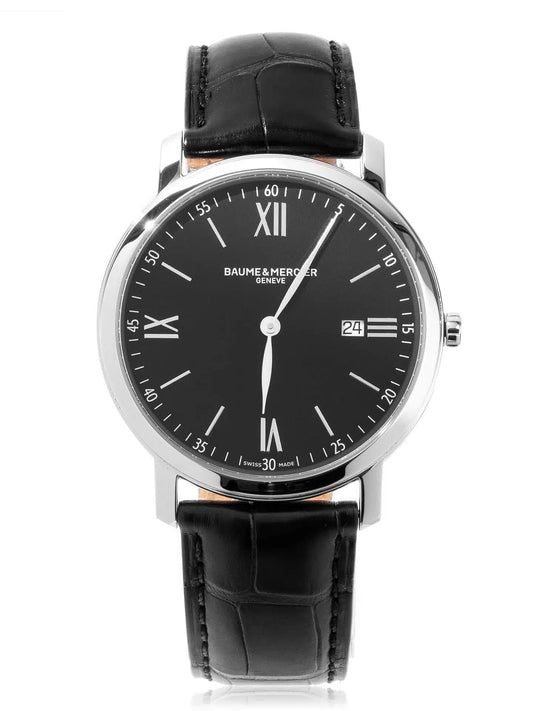 Baume & Mercier CLASSIMA Black/Leather Ø39 mm MOA10098