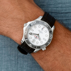 OMEGA Seamaster Diver 300M Co-Axial Master Chronometer White Dial Black