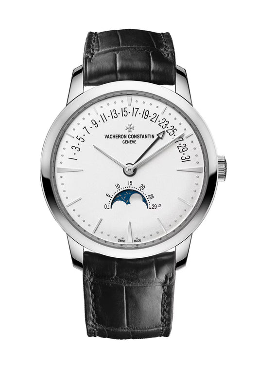 Patrimony moon phase retrograde date 4010U/000G-B330 42.5 mm White Gold