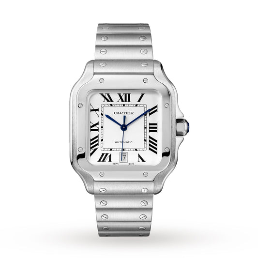 Santos De Cartier Watch Large Model, Automatic Movement, Steel WSSA0018