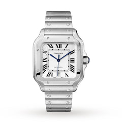 Santos De Cartier Watch Large Model, Automatic Movement, Steel WSSA0018