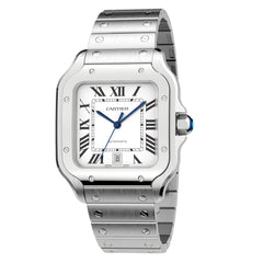 Santos De Cartier Watch Large Model, Automatic Movement, Steel WSSA0018
