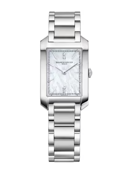 Quartz Watch, Diamond-Set, Mother-of-Pearl - 35 x 22 mm 10474