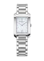 Quartz Watch, Diamond-Set, Mother-of-Pearl - 35 x 22 mm 10474