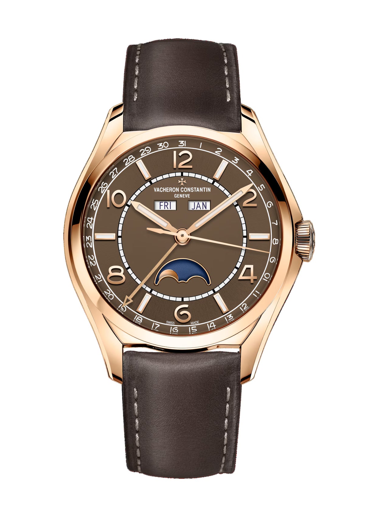 Fiftysix complete calendar 4000E/000R-B065 40 mm Pink Gold