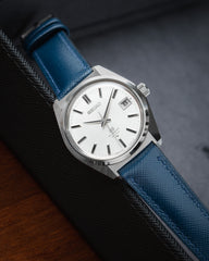 Navy Saffiano Signature Strap