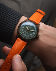 Orange Saffiano Signature Strap