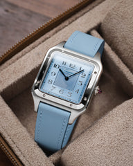 Baby Blue Rubberised Leather (Smooth) Slim Strap
