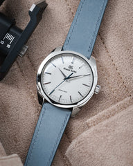 Pastel Blue Nubuck Slim Strap