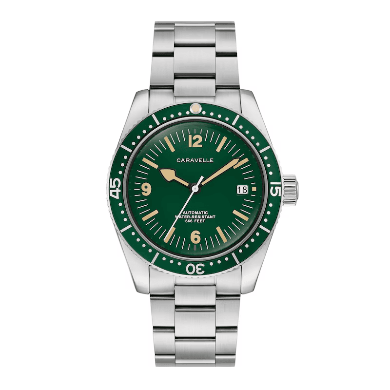 Caravelle Sea Hunter Green Dial Automatic 39mm Vintage 43B179